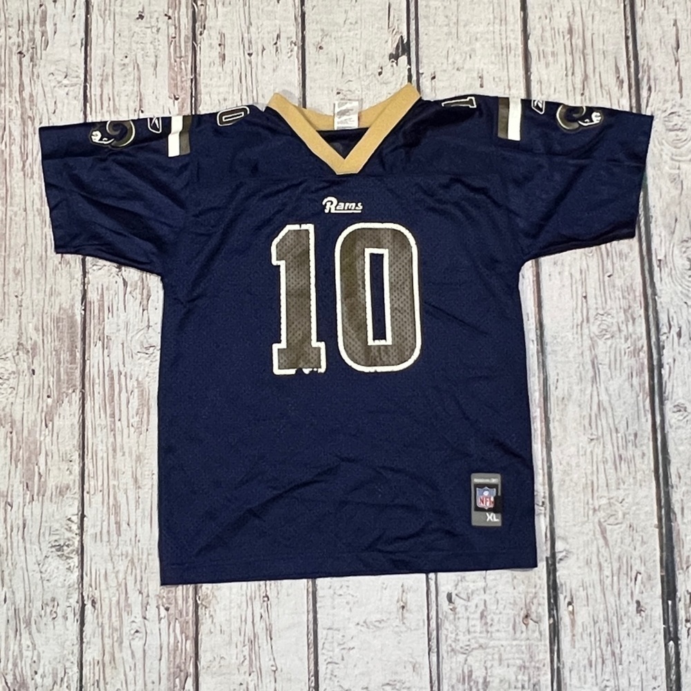 Boys Kids Marc Bulger St. Louis Rams Reebok NFL Football Sports Jersey